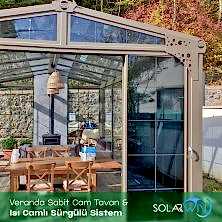 Veranda sabit cam tavan & Isı camlı sürgülü sistem Likya sürme cam - solarwin