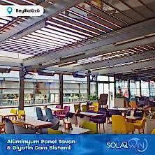 Alüminyum Panel Tavan ve Giyotin Cam Sistemi 1