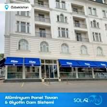 Alüminyum Panel Tavan ve Giyotin Cam Sistemi Özbekistan 2