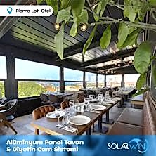 Alüminyum Panel Tavan ve Giyotin Cam Sistemi Pierroloti Otel 5