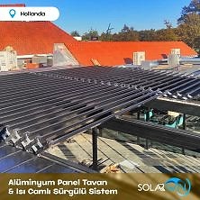 Alüminyum Panel Tavan ve Isı Camlı Sürgülü Sistem Hollanda 3