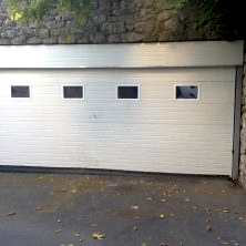 Beyaz, Cam Eklemeli, Seksiyonel Garaj Kapıları