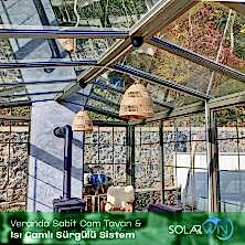 Veranda sabit cam tavan & Isı camlı sürgülü sistem Likya sürme cam - solarwin