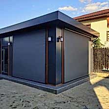 Zip Perde: Otomatik Dikey Model, Füme Kapalı Hali